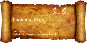 Keskeny Olga névjegykártya